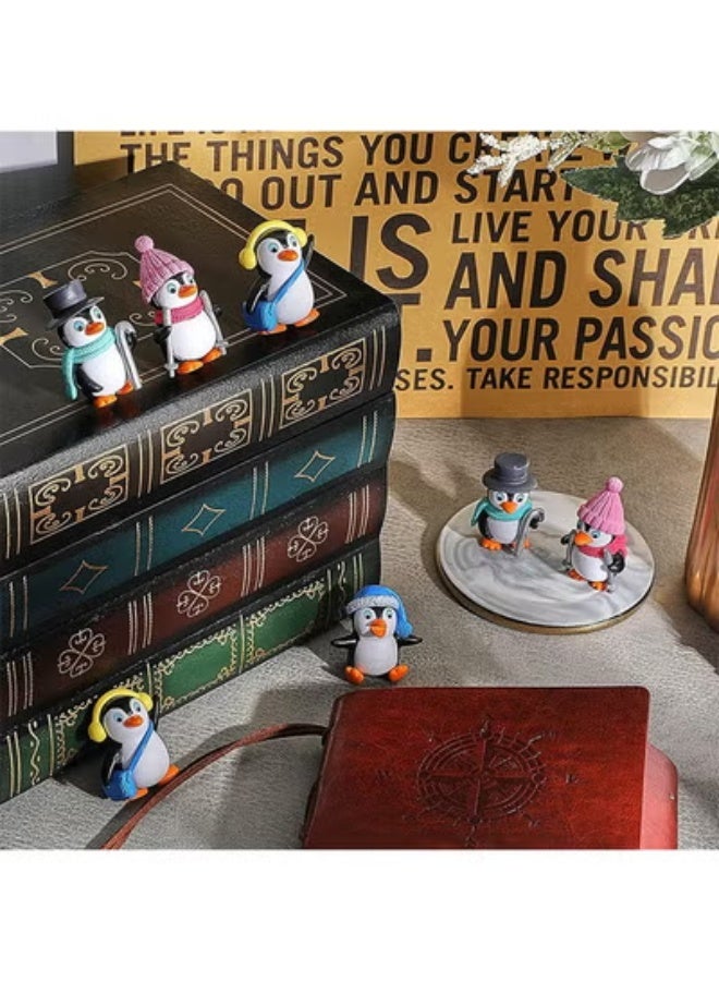 fantasize 8Pcs Cute Penguin Ornaments and Figures, Mini Animal Toy Playset, Cake Topper for Decoration, Penguin Characters Collectible Setaracters Toys Collection - Image 5